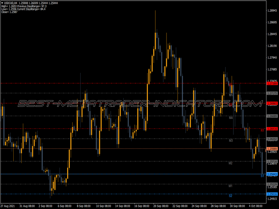 Ej Pivot Dwm MT4 Indicator