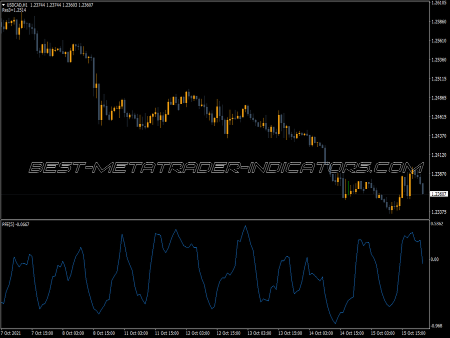 Polarized Fractal Efficiency Indicator