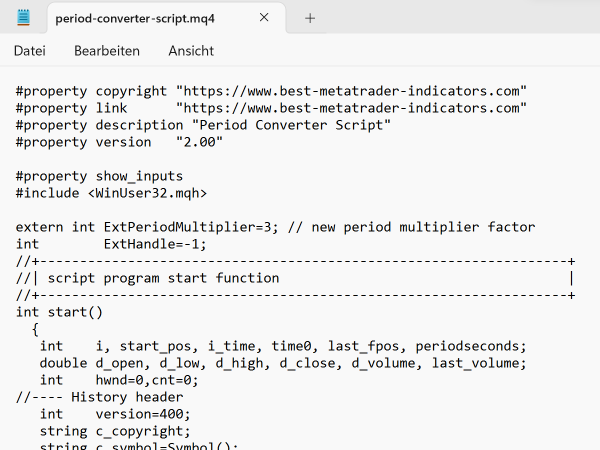 Period Converter Custom Script