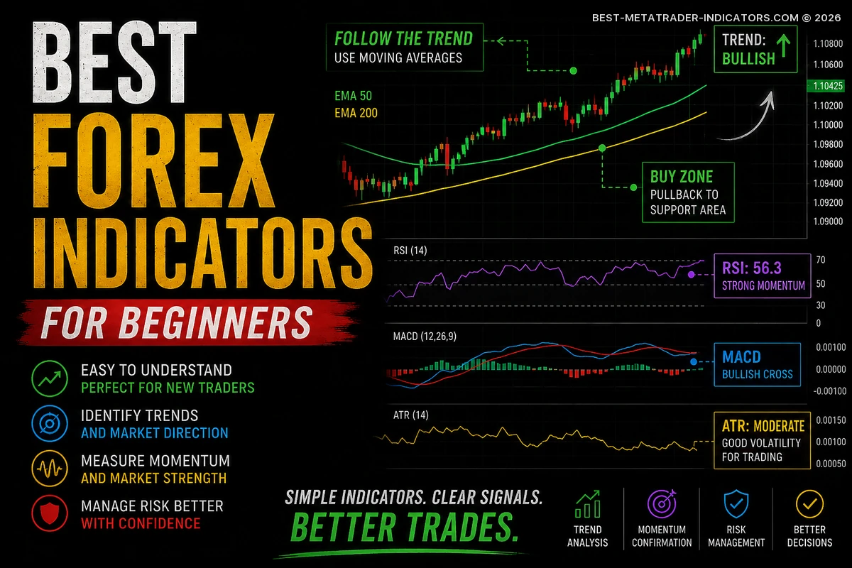 Best Forex Indicators for Beginners with EMA, RSI, MACD and ATR trading setup