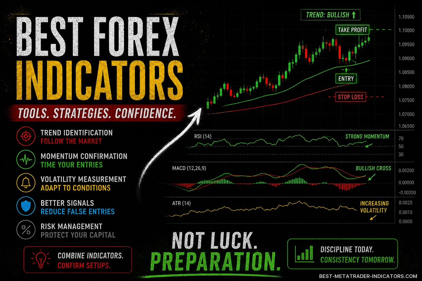 Professional Forex trading setup with technical indicators on MetaTrader charts