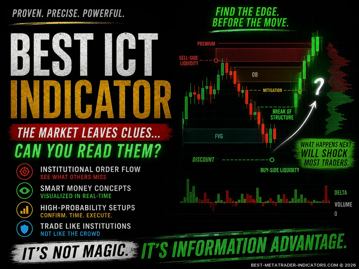 Institutional-grade ICT indicator visualizing order flow, BOS confirmations, and liquidity imbalances