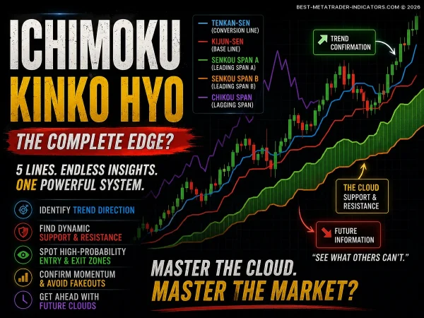 Professional Ichimoku Kinko Hyo trading chart revealing hidden trend direction, momentum strength and cloud-based breakout signals