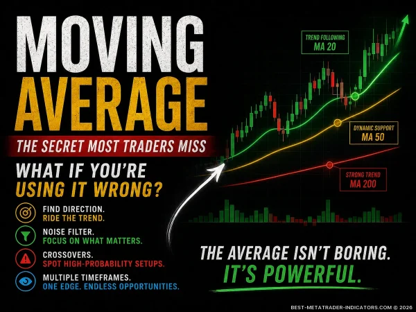 Professional Forex chart with moving average analysis for identifying trend continuation opportunities
