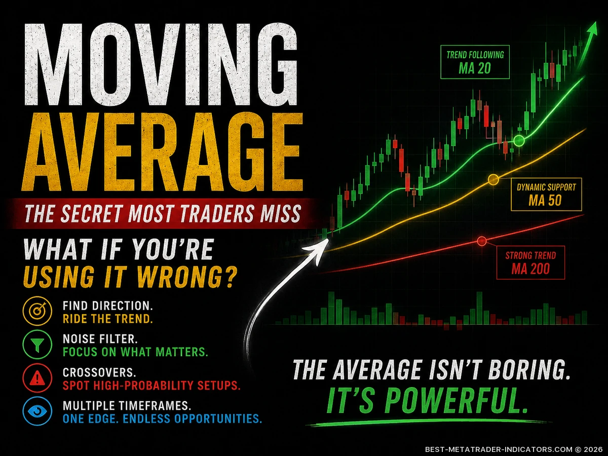 Professional Forex chart with moving average analysis for identifying trend continuation opportunities