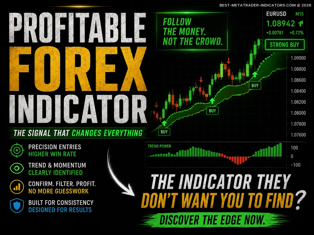 Profitable Forex indicator with smart entry confirmation and momentum analysis on trading chart