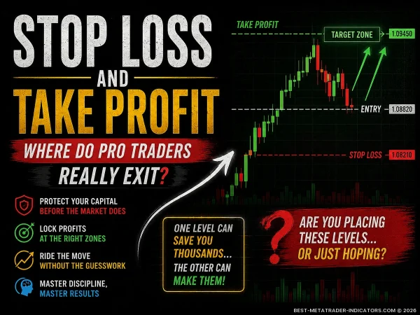 Stop Loss and Take Profit trading chart showing hidden exit zones, price action structure, and smart money trade management