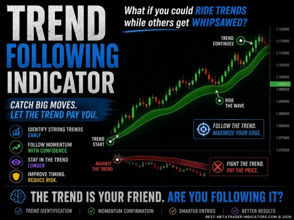 Advanced Trend Following Indicator with dynamic trend channels, breakout confirmation, and high-probability continuation signals