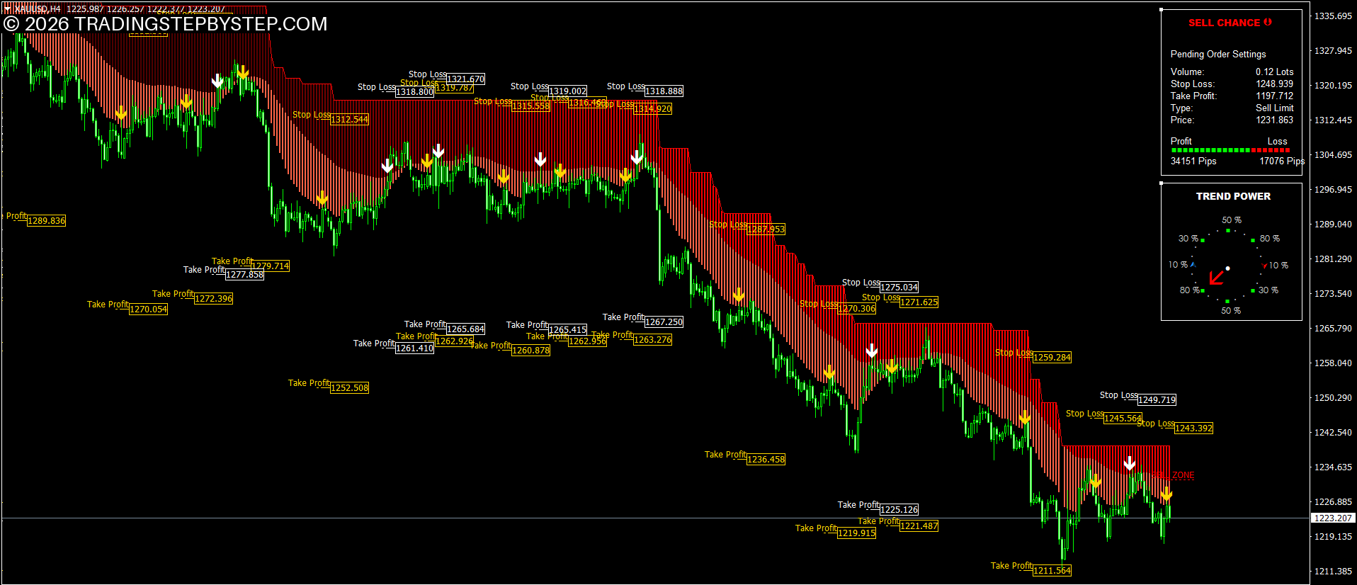 Premium Forex indicators displayed on an MT4 and MT5 trading chart